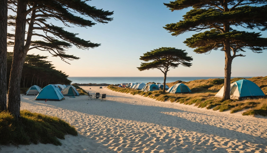 Camping direkt am meer in concarneau